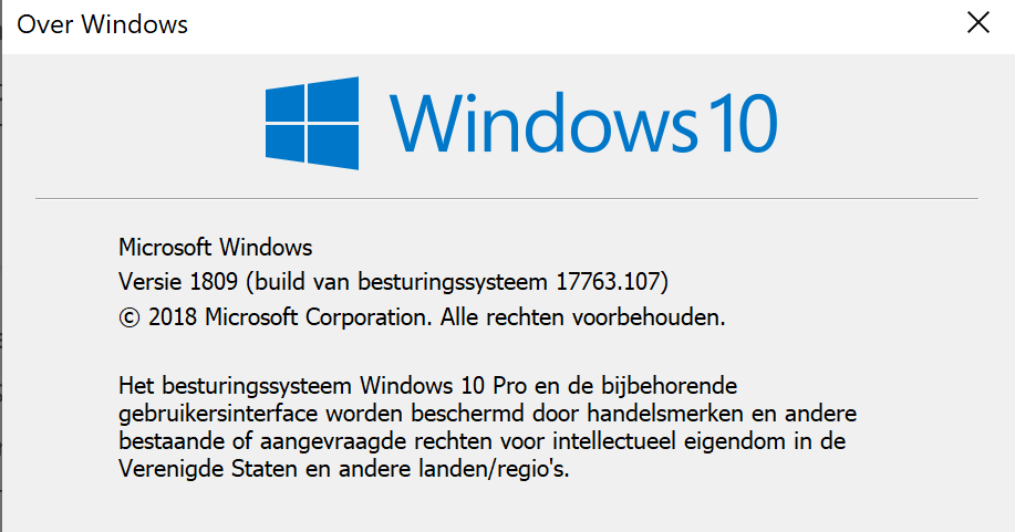 Windows 10 1809