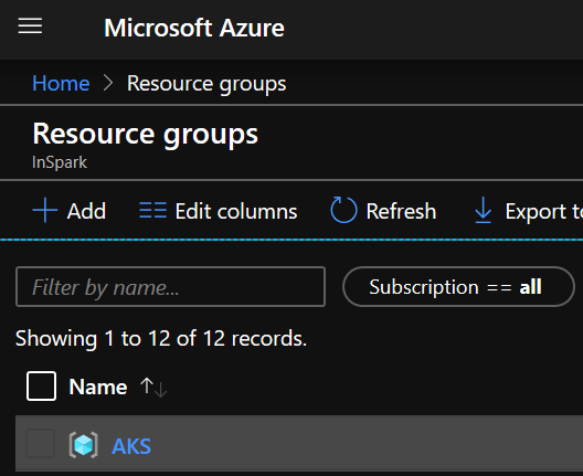 AZ AKS Resourcegroup