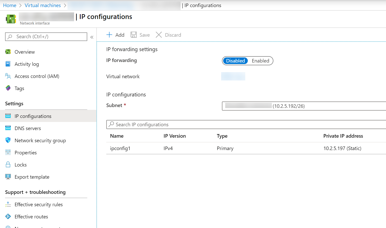 Azure VM IP Address